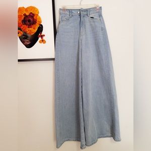 Zara Super Wide Leg Flare Jeans